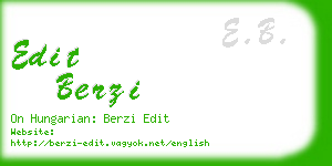 edit berzi business card